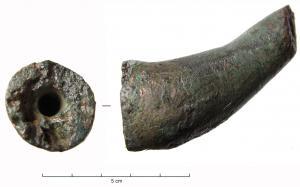 STE-4045 - Statuette zoomorphe : bovidébronzeFigurine représentant en ronde-bosse un bovidé, type inconnu (objet trop fragmentaire).