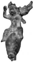 STE-4152 - Statuette : Eros - AmourbronzeEros, sous la forme d'un jeune enfant ailé, chevauchant un dauphin et brandissant de la main droite un objet disparu.