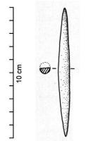 ALN-2001 - AlèneosAlène de section circulaire, appointée aux deux extrémités.