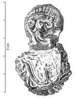 APM-2001 - Applique : busteargentApplique en tôle, en forme de buste humain.