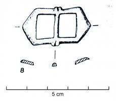 BOC-8008 - Boucle à double fenètre hexagonale (fenêtres quadrangulaires et extrémités triangulaires)