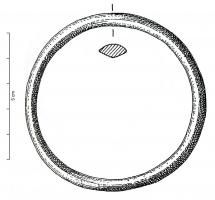 BRC-1105 - Bracelet fermé à section ovalo-triangulairebronzeBracelet fermé, circulaire, de section ovalo-triangulaire (face interne anguleuse, face externe convexe), inorné.