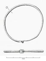 BRC-4241 - BraceletbronzeBracelet filiforme, dont une extrémité fermé par un système de crochet et d'œillet.

