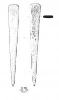 BTI-7001 - Broche de tisserand sans décorosOs débité en forme de pointe émoussée, sans décor.