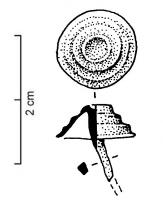 CLD-4064 - Clou décoratifbronzeClou décoratif à tête creuse, conique et en gradins ; tige en bronze, mince et de section carrée ou rectangulaire.