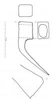 HRM-4006 - HerminetteferTPQ : -30 - TAQ : 500Outil à lame trapézoïdale horizontale inclinée vers le bas; le corps est rectangulaire et percé d'un œil d'emmanchement circulaire, qui peut être accosté d’œillères. A l'arrière présence d'un table de frappe de longueur réduite.