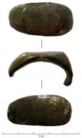 IND-4232 - Objet à identifierbronzeSorte de gros anneau coulé avec une partie plane rappelant la forme d'une chevalière. 