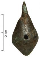 PDQ-2049 - PendeloquebronzePendeloque creuse, de forme biconique adoucie (en forme de 