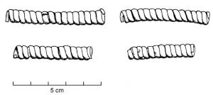 PRL-2010 - Spirale étroitebronzeSpirale filiforme, constituée de plusieurs tours superposés d'un fil mince, de section ronde ou triangulaire ; diamètre de l'ordre de 15 à 20mm.