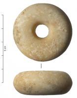 PRL-3520 - Perle annulaire massive : uniepierreTPQ : -120 - TAQ : -50Perle annulaire massive (D. perforation < D. section) à profil aplati; le diamètre de la perforation est inférieur à celui de l'anneau.