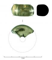 PRL-3592 - Perle annulaire massive : unie - gr. Haev. 21verrePerle annulaire massive (D. perforation < D. section) en verre translucide incolore.