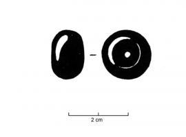 PRL-4047 - Perle globulairejaisPerle annulaire épaisse, profil en double D.