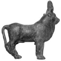 STE-4208 - Statuette : ApisbronzeApis est représenté sous la forme d'un taureau debout, pattes jointes, disque entre les cornes.