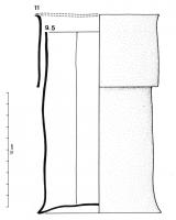 URN-4002 - Urne cylindriqueplombTPQ : 1 - TAQ : 150Urne cylindrique, plus ou moins haute, consistant en une simple feuille martelée, enroulée sur elle-même et soudée sur la longueur pour former le corps rectiligne ; le fond circulaire est également soudé sur la base légèrement épatée. Un couvercle cylindrique ou conique, fabriqué selon les mêmes techniques, accompagne généralement le récipient.