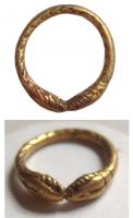 BAG-4051 - Bague à extrémités serpentiformes