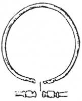 BRC-4111 - Bracelet ouvert à têtes de serpentsbronzeBracelets à jonc mince, les extrémités moulurées sont simplement encocher pour évoquer vaguement des têtes de serpents.