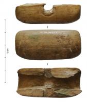 EPE-4022 - Pommeau de glaive ou d'épéeosPommeau taillée dans une diaphyse d'os long, placée transversalement; pas de décor.