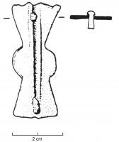 ACE-4004 - Applique de ceinture en forme d'hélicebronzeApplique à deux ou quatre rivets (éventuellement perforants), constituée d'un motif 