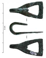 AGR-6015 - Crochet vestimentairebronzeAgrafe munie d'un corps plat, de forme triangulaire avec un seul crochet.
