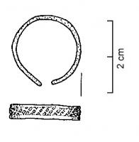 BAG-4305 - BaguebronzeBague rubanée ouverte, éventuellement issu de la réduction un bracelet rubané.