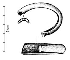 BRC-1180 - Bracelet ouvert à tamponsbronzeBracelet ouvert à tampons; tige de section en C ouvert; inorné.
