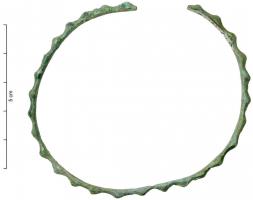 BRC-2008 - Bracelet à nodositésbronzeBracelet de section ovalaire, portant des nodosités régulièrement espacées sur la face externe.