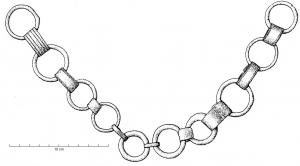 CHC-1001 - Chaîne-ceinturebronzeChaîne alternativement composée d'anneaux et de rubans repliés sur eux-mêmes.