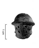 CSQ-4025 - Casque miniature de gladiateurbronzeReproduit le modèle d'un casque de gladiateur (secutor, ...). Parois minces. Procédé de la fonte creuse.