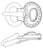 PLB-5140 - Plaque-boucle articuléebronzePlaque-boucle articulée, boucle de forme ovale et plaque de même forme, ornée d'une pierre ovale sertie, entourée de cercles ou globules.