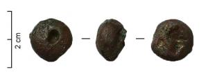 PRL-4088 - Perles de type indéterminébronzeTPQ : 15 - TAQ : 300Perle dont le type ne peut pas être déterminé car l'objet est trop déformé.