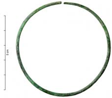BRC-2031 - Bracelet ouvert à section ronde ou ovalebronzeBracelet ouvert à section ronde ou ovale, inorné; extrémités plus ou moins rapprochées, droites, amincies ou appointées.