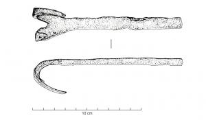 ABL-7001 - Crochet d'arbalète
fer
Tige de section rectangulaire se terminant par deux dents recourbées.
