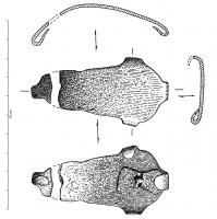 AGC-1006 - Agrafe de ceinture
bronze
Agrafe à trois griffes en partie proximale, sans décor.
(en attente de la documentation Audouze 1974)