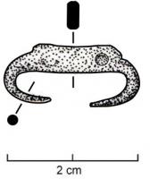 AGR-5050 - Agrafe de type 2.A.1 sans motif
cuivre
Agrafe à double crochet à corps rectangulaire vertical,