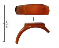 BAG-4237 - Bague en pierre fine
cornaline
Bague à jonc plat et lisse, plus ou moins renflé, avec ou sans chaton, taillé dans la masse (peut-être prévu pour recevoir une gravure en intaille).