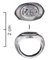 BAG-4362 - Bague à chaton inscrit
argent
Bague à chaton inscrit, anneau circulaire, simplement élargi à l'emplacement du chaton, inscrit en intaille et en caractères non rétrogrades.