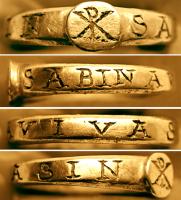 BAG-4404 - Bague inscrite avec chrisme