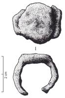 BAG-7036 - Bague à chaton circulaireferTPQ : 1200 - TAQ : 1300Bague dont le jonc s'élargit fortement pour accueillir un chaton circulaire, sans doute gravé.