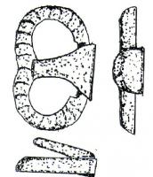 BCC-5048 - Boucle réniforme cannelée
fer
Boucle cannelée réniforme en fer.