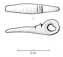 BCG-4005 - Boucle de cingulum
bronze
Boucle de cingulum, tous types (ou fragments indéterminables : ce sont souvent des ardillons isolés ...)
