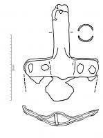 BCH-4005 - Ferrure de bêche
fer
Partie supérieure d'une ferrure de bêche en bois, la fixation sur le manche sur fait par le biais de rivets et d'une douille semi-ouverte ou d'une soie plate rectangulaire.