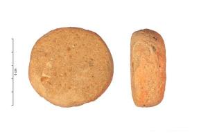 BCN-4003 - Bouchon d'amphore
terre cuite
Bouchon circulaire, taillé dans une tuile ; diam. env. 100/150mm.
