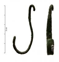 BLC-4038 - Crochet de balance
bronze
Crochet de balance dont la tige de section plate ou filiforme comporte une boucle de suspension simplement repliée sur elle-même.