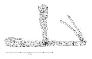BLC-5004 - Trébuchet pliant
fer
Balance portative à fléau articulé. Une pièce trapézoidale mobile fixée par un rivet au milieu du fléau sert de suspension, celui-ci se termine à l'une des deux extrémités par une tige mobile se divisant en deux branches.