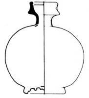 BLS-4004 - Balsamaire de type Tassinari F.1100
bronze
Balsamaire au corps sphérique, bord en poulie ; fond annulaire, centre en retrait avec cercles concentriques.