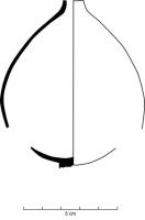 BLS-8001 - Boule à parfumverreTPQ : 1500 - TAQ : 1700Sphère apode en verre, parfois avec un décor de nids d'abeille, dont la partie supérieure est généralement brisée.