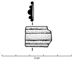 BRC-3040 - Bracelet série nouvelle - type Py AC-9431
verre
TPQ : -200 - TAQ : -125
Bracelet large à cinq côtes, verre jaune opaque sur fond transparent.
