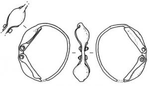 BRC-4047 - Bracelet à jonc renflé
bronze
TPQ : 40 - TAQ : 80
Bracelet dont le corps renflé cache une cavité. Le jonc est filiforme, et la