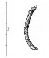 BRC-4064 - Bracelet ouvert à crochet, torsadé à 3 fils sur âme