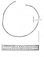 BRC-4218 - Bracelet rubané
bronze
TPQ : -30 - TAQ : 500
Bracelet rubané à bord festonné décoré d'une ligne de points le long des bords. Le jonc est orné d'une moulure centrale.